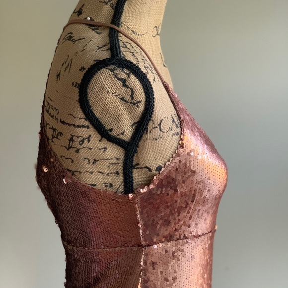 Nasty Gal Rose Gold sequin dress size 4 - Picture 7 of 16